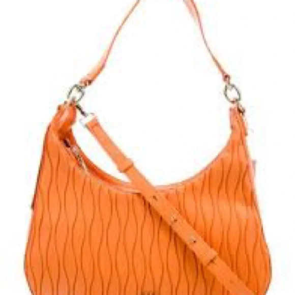 Jason Wu NWT Vegan Leather Shoulder Bag Persimon Orange Purse - Picture 7 of 8